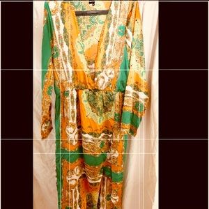 Prettylittlething wrap satin dress